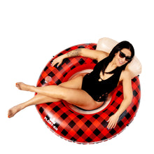 Buffalo Plaid Checkered River Tube for Floating