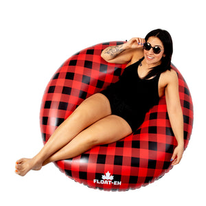 Buffalo Plaid Retro River Water Tube for Adults - Float-EH