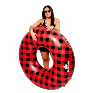 Buffalo Plaid Retro River Water Tube for Adults - Float-EH