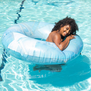 Inflatable Denim Canadian Tuxedo Pool Tube Float