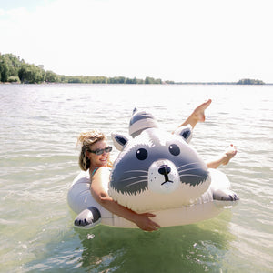Inflatable Raccoon Pool Float