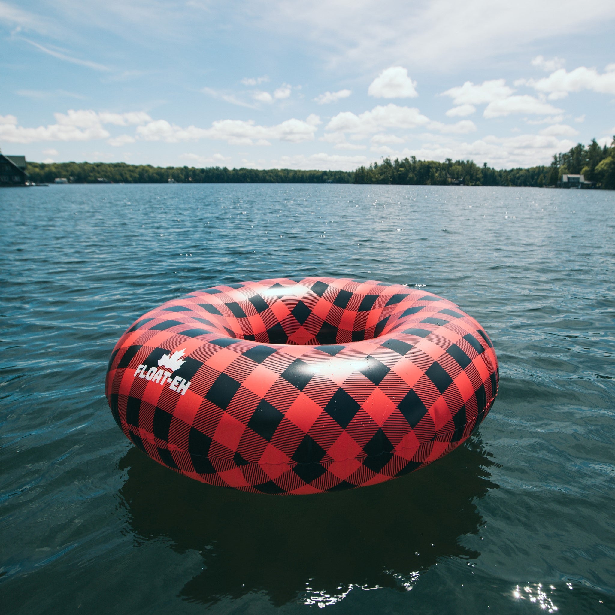 Buffalo Plaid Tube - Red Retro Pool Float